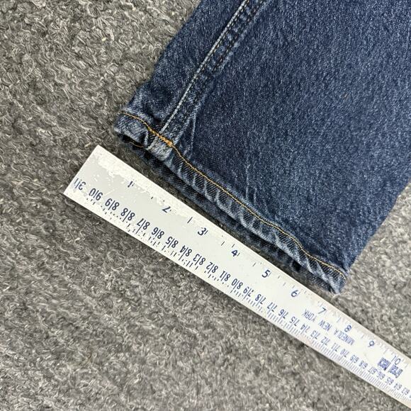 Agolde Riley Jeans Women 26 Long Tall Blue Denim Straight Dark Wash Stretch - Picture 3 of 12